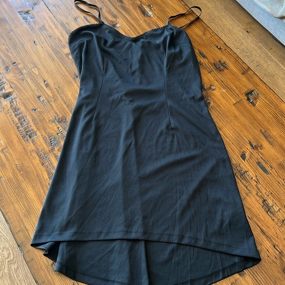 Tripp NYC black large slip dress higher in Front adjustable straps goth like new - Picture 1 of 5